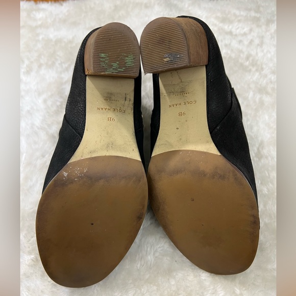 Cole Haan Grand OS Nubuck Davenport Black Leather  Ankle Boots Size 9 - Picture 12 of 14